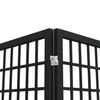 vidaXL 4-tlg. Paravent Japanischer Stil Faltbar 160x170 cm Schwarz