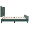 vidaXL Boxspringbett mit Kopfteil Dunkelgr&uuml;n 200 x 200 cm Samt