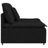 vidaXL Modulares Sofa Mittelmodul mit Kissen Schwarz 100 cm