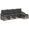 vidaXL Gartensofa-set 5 pcs Grau Poly-Rattan