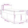 vidaXL Boxspringbett mit Matratze Creme 90x200 cm Stoff