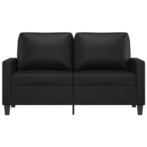 vidaXL 2-Sitzer-Sofa Schwarz 120 cm Kunstleder