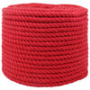 vidaXL Baumwollseil 10 mm 50 m Rot 100% Baumwolle