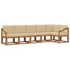 vidaXL Outdoor-Sofagarnitur mit Kissen 6 pcs Natur und Beige