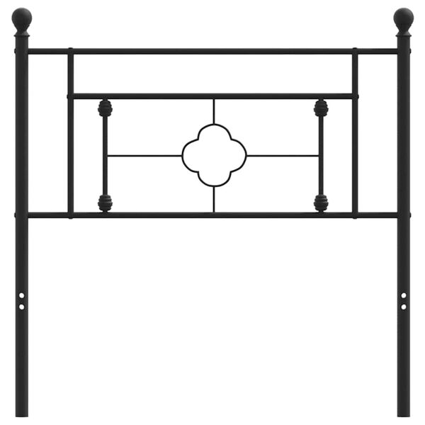 vidaXL Kopfteil Metall Schwarz 100 cm