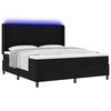 vidaXL LED Boxspringbett mit Matratze Schwarz 180 x 200 cm Stoff