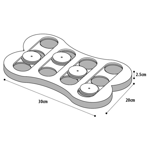 FLAMINGO Hunde-Intelligenzspielzeug Apollo 30x20 Holz