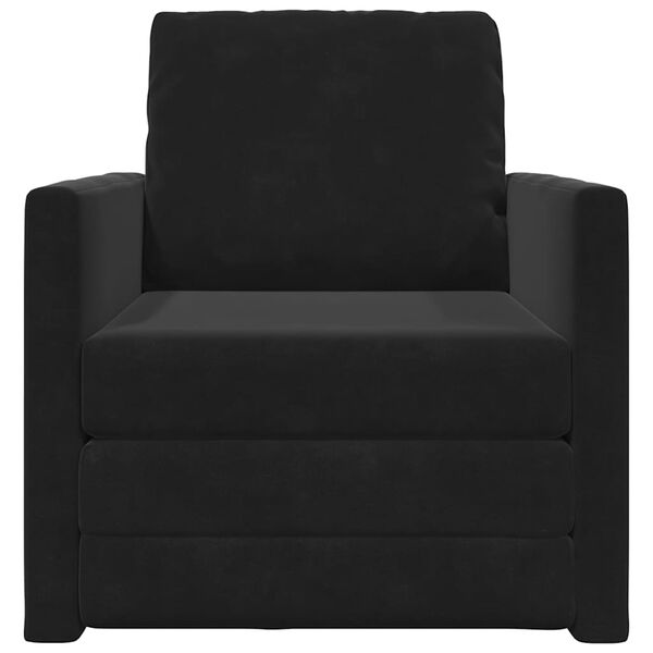 vidaXL Schlafsofa Schwarz 74 x 77 x 81 cm Samt
