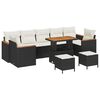 vidaXL Gartensofa-set Schwarz Poly-Rattan