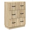 vidaXL Schubladenschrank Sonoma-Eiche 66 x 34,5 x 87 cm Holzwerkstoff