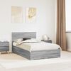vidaXL Bettrahmen Graues Sonoma 120 x 200 cm Holzwerkstoff