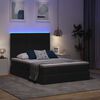 vidaXL Bett mit Stauraum und LED Schwarz 140 x 200 cm Polyester