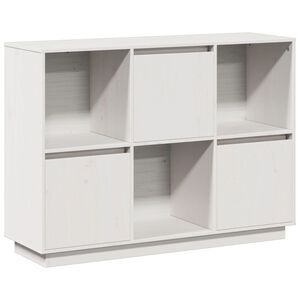 vidaXL Sideboard Wei&szlig; 110,5x35x80 cm Massivholz Kiefer