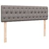 vidaXL Ottoman-Bett mit Matratze Taupe 140x190 cm Stoff