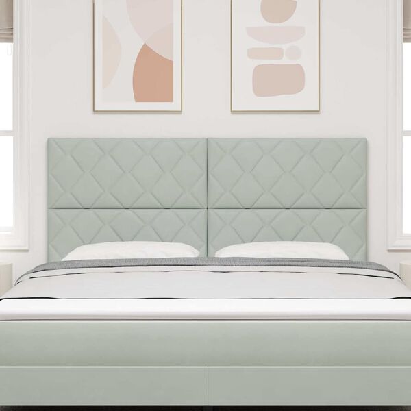 vidaXL Kopfteil Hellgrau 180 cm Samt