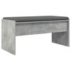vidaXL Flurbank mit Kissen Beton Grau 83 x 38 x 40 cm