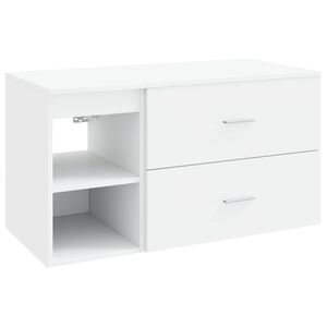 vidaXL Badezimmerm&ouml;bel-Set zur Wandmontage 2 stk. Wei&szlig;