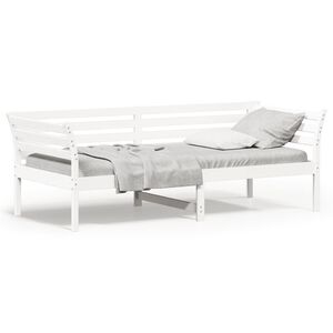 vidaXL Tagesbett ohne Matratze Wei&szlig; 80x200 cm Massivholz Kiefer