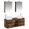 vidaXL Badezimmerm&ouml;bel-Set 5 pcs Ger&auml;ucherte Eiche