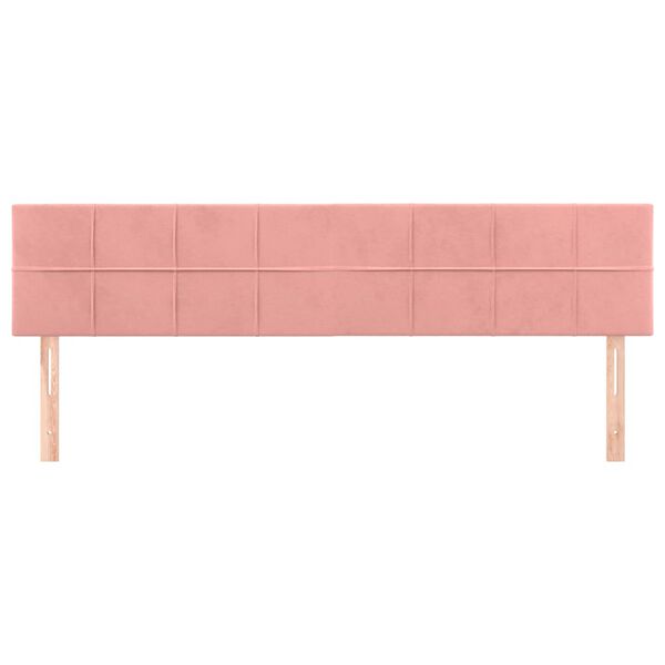 vidaXL Kopfteile 2 Stk. Rosa 80x5x78/88 cm Samt