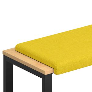 vidaXL Bankkissen Stoff Helles Gelb Tiefe 35 cm