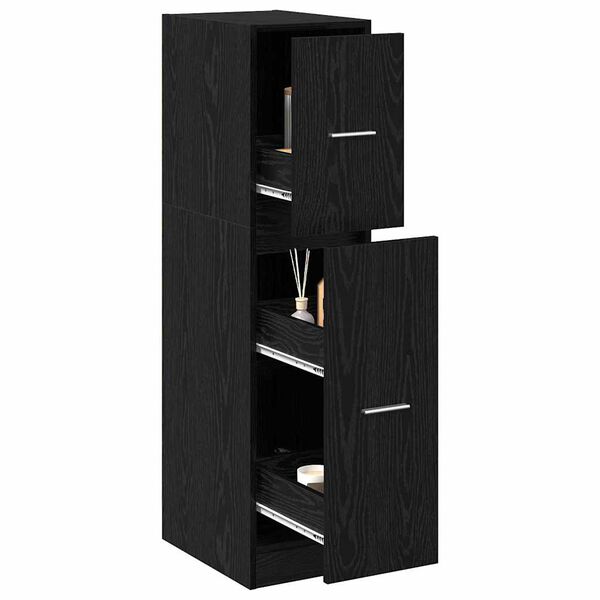 vidaXL Apothekerschrank Schwarze Eiche 30 x 41 x 118 cm Holzwerkstoff