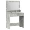 vidaXL Schminktisch Beton Grau 78,5 x 41 x 135 cm Holzwerkstoff