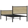 vidaXL Metallbett ohne Matratze Sonoma-Eiche 107x203 cm