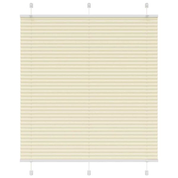 vidaXL Plissee Creme 115x100 cm Stoffbreite 114,4 cm Polyester