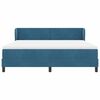 vidaXL Boxspringbett mit Matratze Dunkelblau 180 x 200 cm Samt