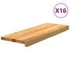vidaXL Treppenstufen 16 Stk. Hellbraun 70x25x2 cm Massivholz Eiche