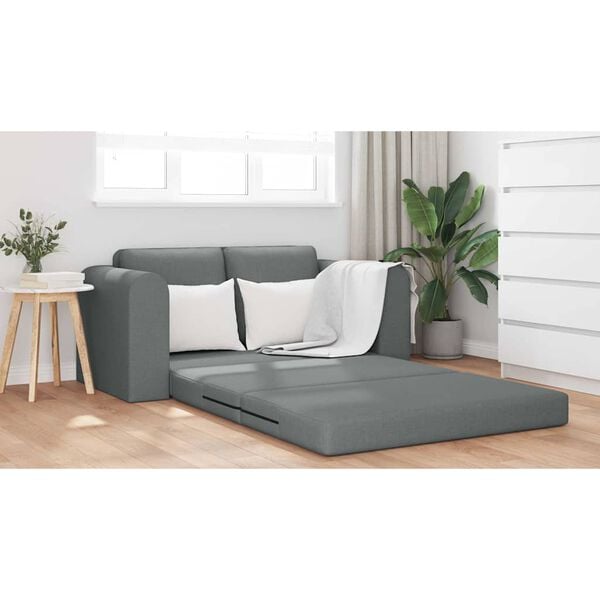 vidaXL Schlafsofa 60cm Dunkelgrau Stoff
