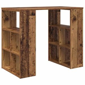 vidaXL Schreibtisch mit Regal Altholz 90 x 50 x 75 cm Holzwerkstoff