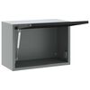 vidaXL Werkzeugschrank mit Speicher Schwarz und Grau 50 x 25 x 35 cm