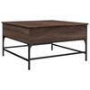 vidaXL Couchtisch Braun Eichen-Optik 80x80x45 cm Holzwerkstoff Metall