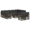 vidaXL Gartensofa-set 12 stk. Grau Poly-Rattan