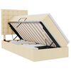 vidaXL Aufbewahrungsbett mit Matratze Creme 90 x 200 cm Stoff