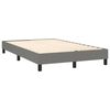 vidaXL Boxspringbett mit Matratze & LED Dunkelgrau 120x200 cm Stoff