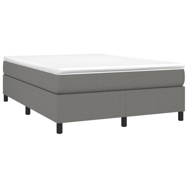 vidaXL Boxspringbettgestell Dunkelgrau 140x190 cm Stoff