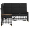 vidaXL Garten Liegesofa Set Schwarz 164 x 164 x 112 cm Poly-Rattan