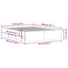 vidaXL Bettgestell mit Schubladen Betongrau 150x200 cm Holzwerkstoff