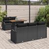 vidaXL Gartensofa-set mit Kissen 6 pcs Schwarz Poly-Rattan
