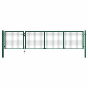 vidaXL Gartentor aus Stahl 350 x 75 cm Gr&uuml;n