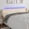 vidaXL LED Kopfteil Creme 203x16x78/88 cm Stoff