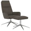 vidaXL Relaxsessel mit Hocker Dunkelgrau Mikrofasergewebe