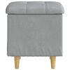 vidaXL Ottoman mit Stauraum Hellgrau 40 x 40 x 45 cm Stoff