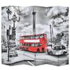 vidaXL Raumteiler klappbar 228 x 170 cm London Bus Schwarz-Wei&szlig;