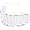 vidaXL 8-tlg. Garten-Sofagarnitur mit Kissen Braun Poly Rattan