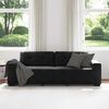 vidaXL 3-Sitzer-Sofa Schwarz 220x78x80 cm Samt