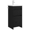 vidaXL Badezimmerschrank mit Waschbecken Schwarze Eiche